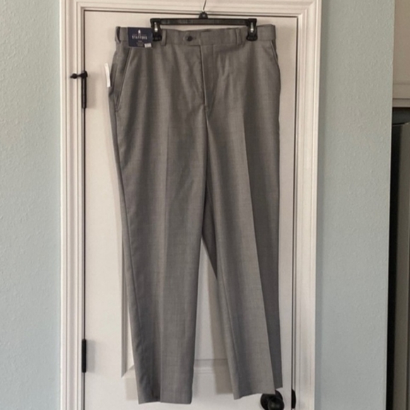 STAFFORD TRAVEL CLASSIC FIT COMFORT DRESS FLAT FRONT TROUSER - Picture 1 of 10